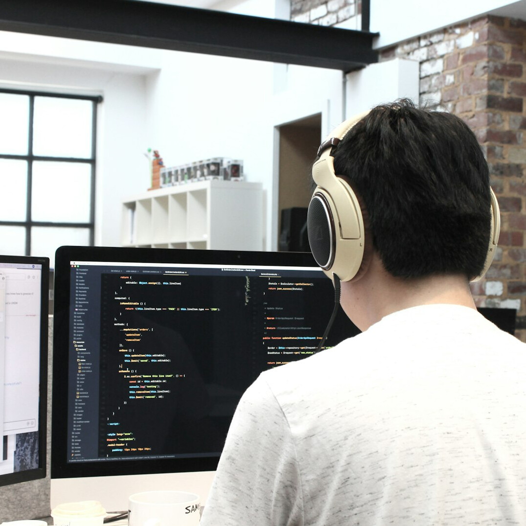 programmer developing insurance software