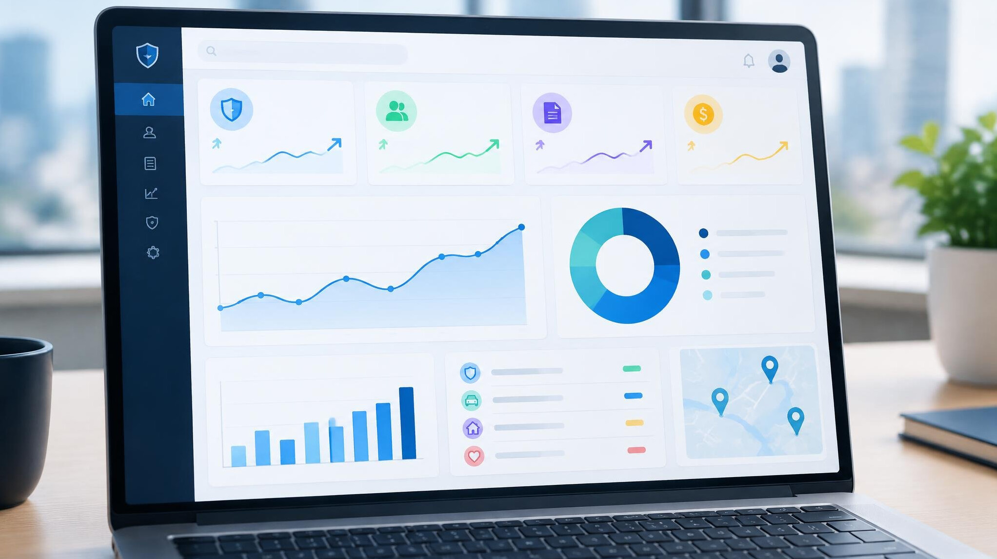 insurance software dashboard